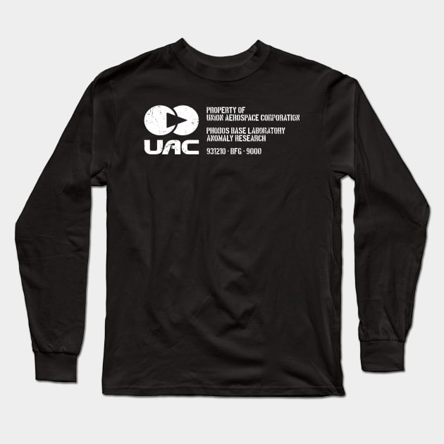 UAC Stencil (White) Long Sleeve T-Shirt by Geekeria Deluxe